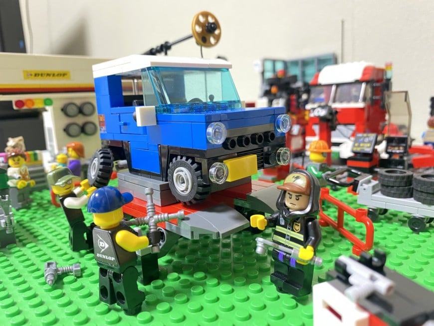北海オート産業　タイヤ交換　バラシ　組込　LEGO作品